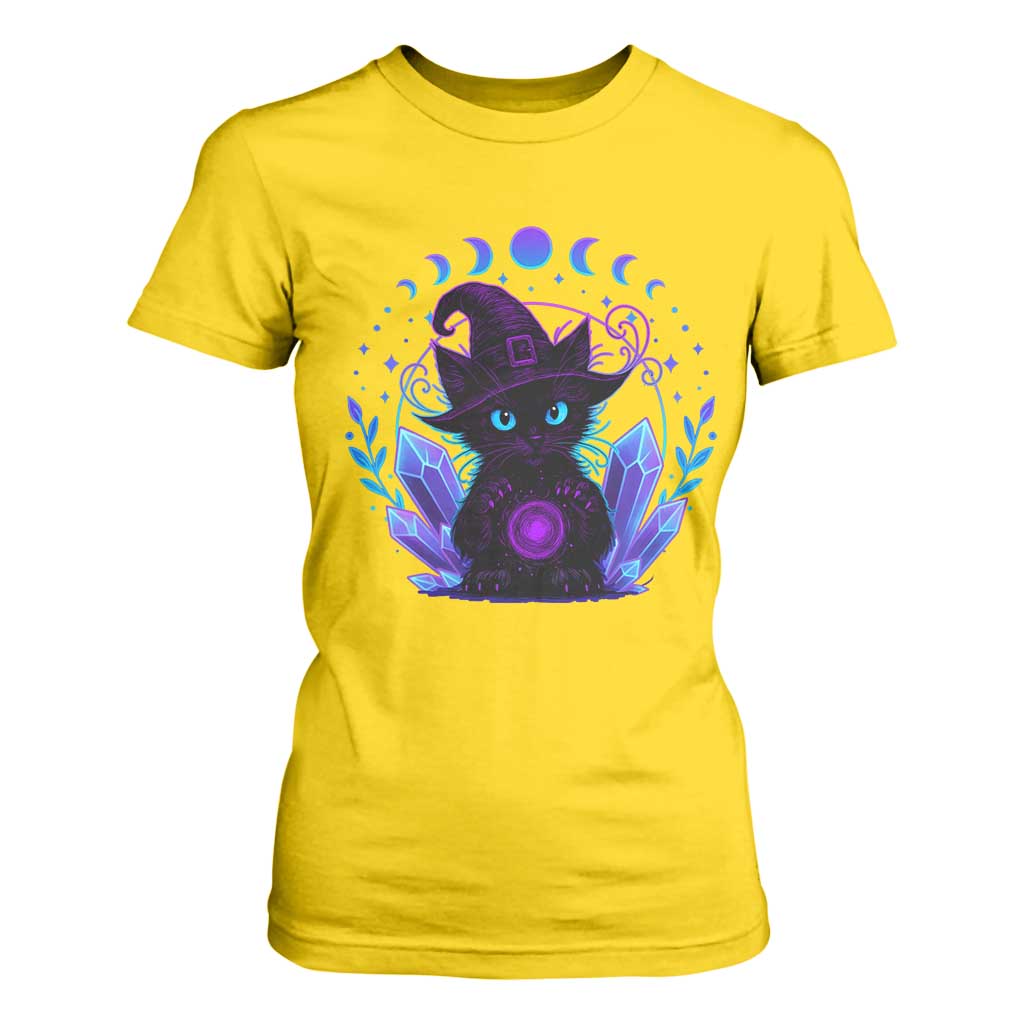 Witchy Black Cat T Shirt For Women Funny Spellcasting Pastel Goth Aesthetic TS12 Daisy Print Your Wear