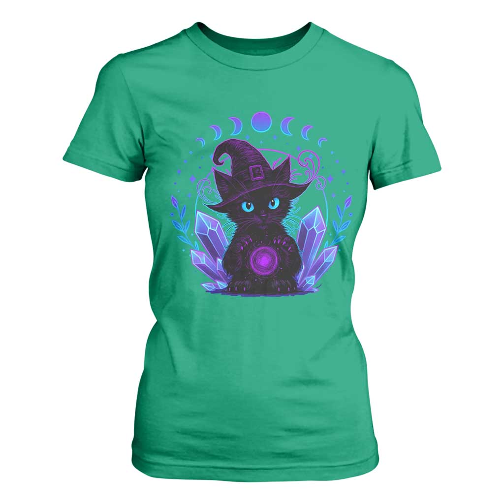 Witchy Black Cat T Shirt For Women Funny Spellcasting Pastel Goth Aesthetic TS12 Irish Green Print Your Wear