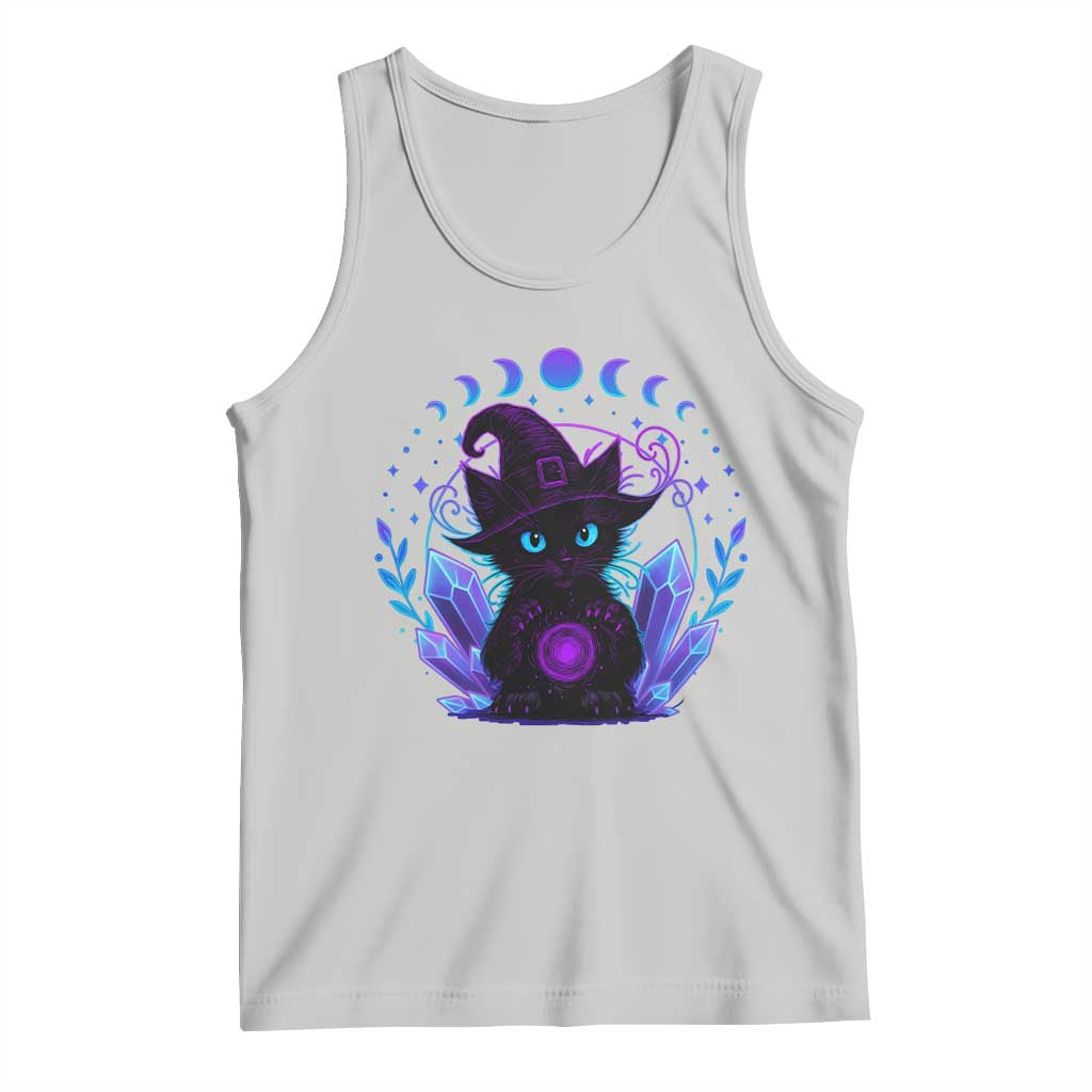 Witchy Black Cat Tank Top Funny Spellcasting Pastel Goth Aesthetic TS12 Ash Print Your Wear