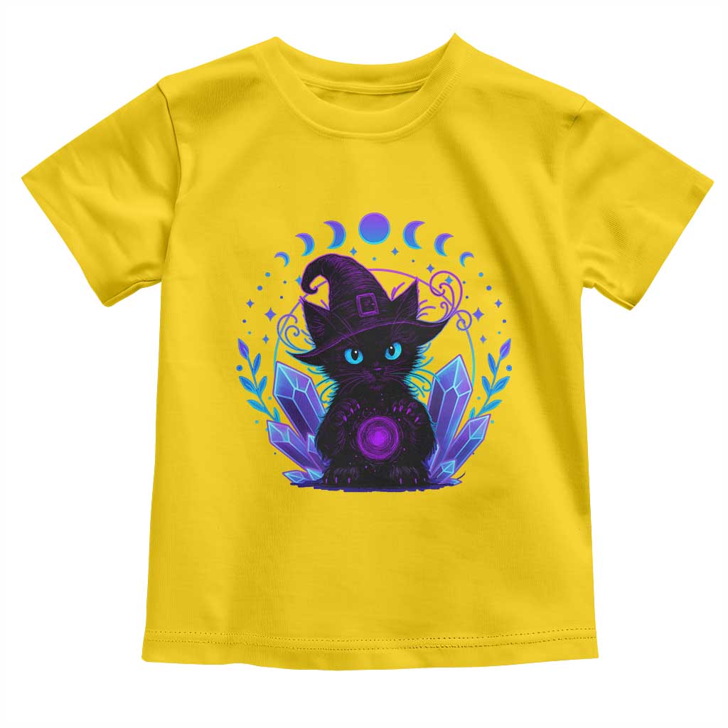 Witchy Black Cat Toddler T Shirt Funny Spellcasting Pastel Goth Aesthetic TS12 Daisy Print Your Wear