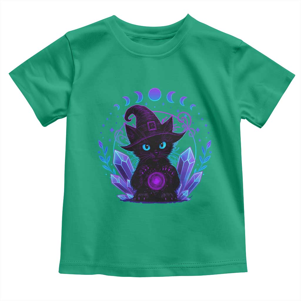 Witchy Black Cat Toddler T Shirt Funny Spellcasting Pastel Goth Aesthetic TS12 Irish Green Print Your Wear