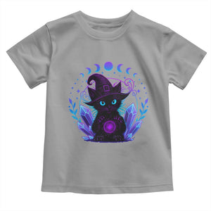 Witchy Black Cat Toddler T Shirt Funny Spellcasting Pastel Goth Aesthetic TS12 Sport Gray Print Your Wear