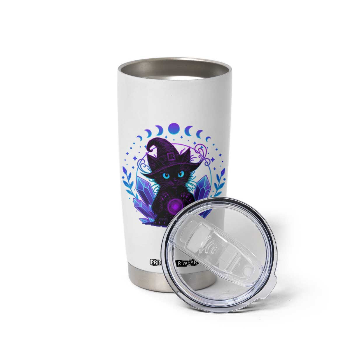 Witchy Black Cat Tumbler Cup Funny Spellcasting Pastel Goth Aesthetic TS12 Print Your Wear