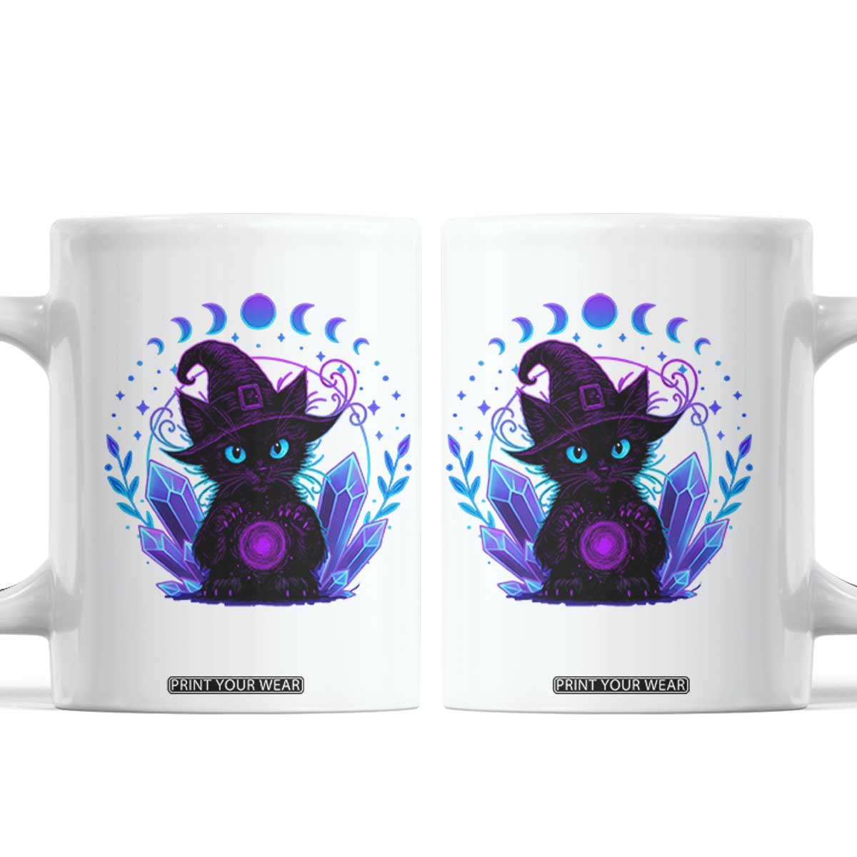 Witchy Black Cat Coffee Mug Funny Spellcasting Pastel Goth Aesthetic TS12 White Print Your Wear