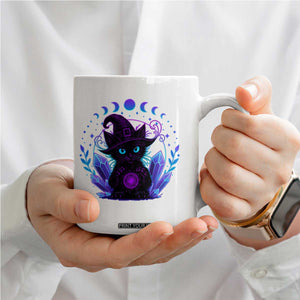Witchy Black Cat Coffee Mug Funny Spellcasting Pastel Goth Aesthetic TS12 Print Your Wear
