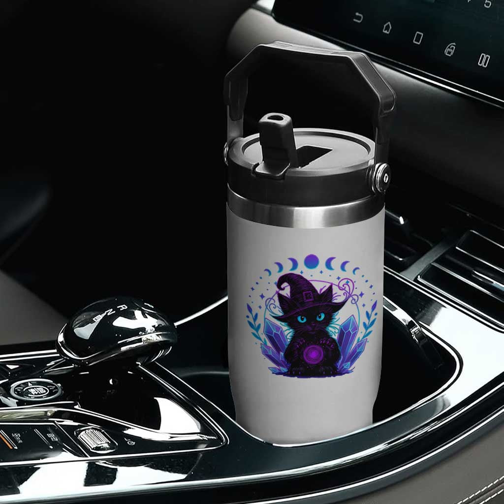 Witchy Black Cat Flip Straw Tumbler Funny Spellcasting Pastel Goth Aesthetic TS12 Print Your Wear