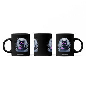 Witchy Black Cat Coffee Mug Brewing Magic Funny Pastel Goth Art TS12 Print Your Wear