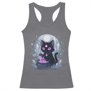 Witchy Black Cat Racerback Tank Top Brewing Magic Funny Pastel Goth Art TS12 Charcoal Print Your Wear