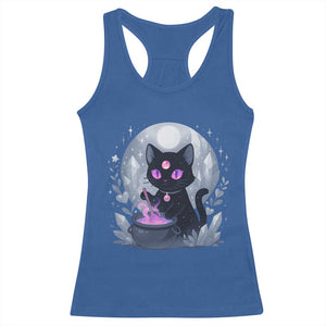 Witchy Black Cat Racerback Tank Top Brewing Magic Funny Pastel Goth Art TS12 Royal Blue Print Your Wear