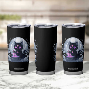 Witchy Black Cat Tumbler Cup Brewing Magic Funny Pastel Goth Art TS12 Print Your Wear