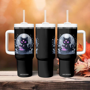 Witchy Black Cat Tumbler With Handle Brewing Magic Funny Pastel Goth Art TS12 Print Your Wear