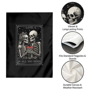 Love Is All You Need Garden Flag Skeleton Lovers Funny Halloween Tarot TS12 Print Your Wear