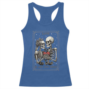 Love Is All You Need Racerback Tank Top Skeleton Lovers Funny Halloween Tarot TS12 Royal Blue Print Your Wear