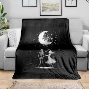 Skeleton Lover Dancing Under The Moon Dark Romantic Art Throw Blanket TS12 Print Your Wear