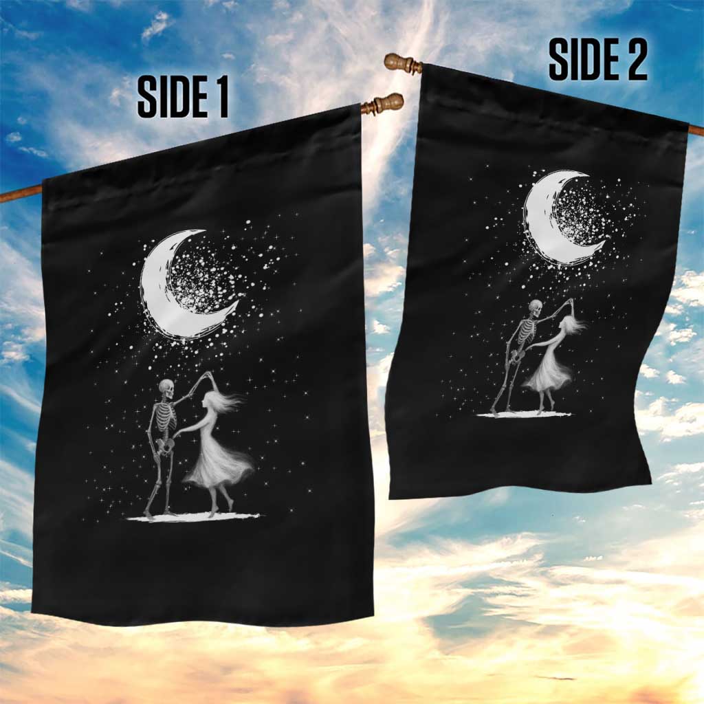 Skeleton Lover Dancing Under The Moon Dark Romantic Art Garden Flag TS12 Print Your Wear