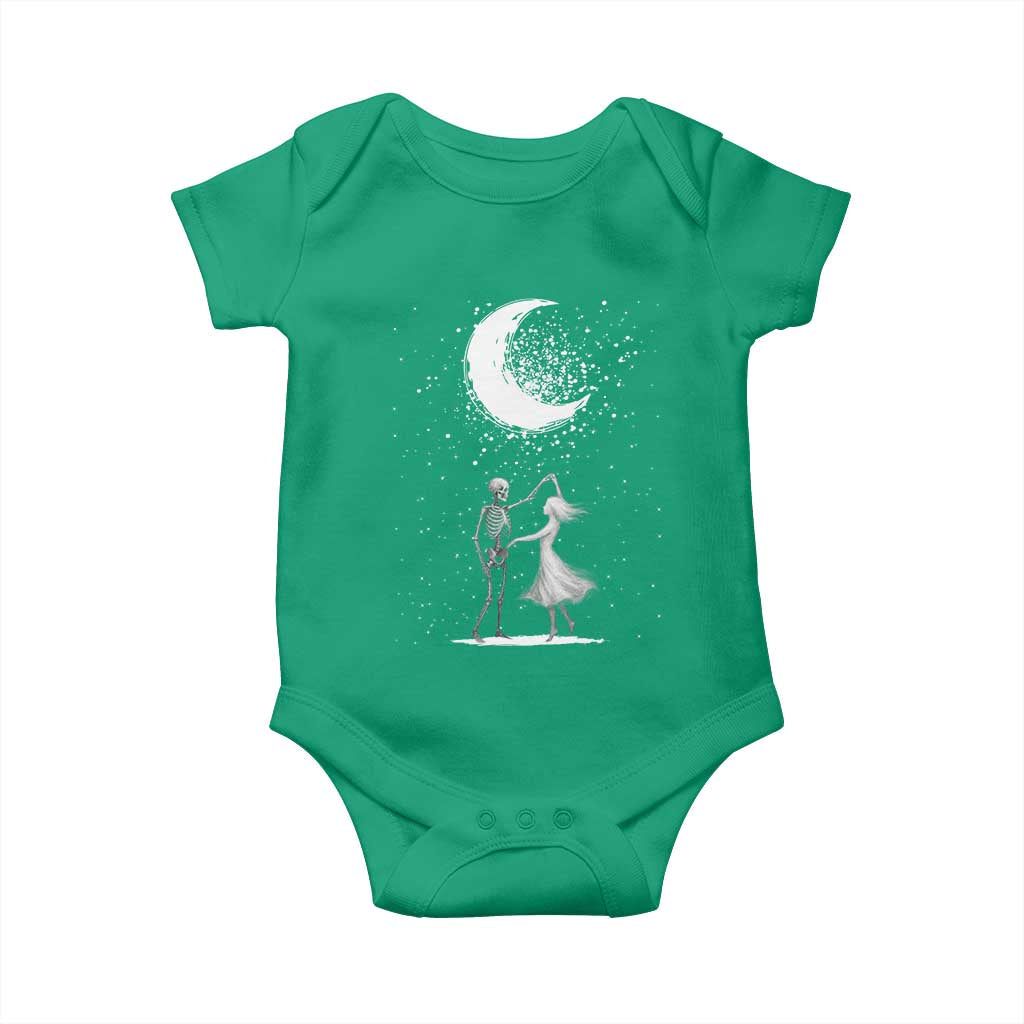 Skeleton Lover Dancing Under The Moon Dark Romantic Art Baby Onesie TS12 Irish Green Print Your Wear