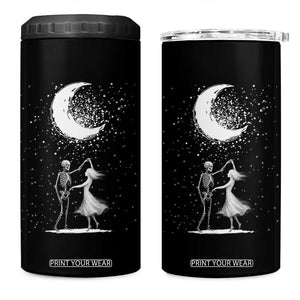 Skeleton Lover Dancing Under The Moon Dark Romantic Art 4 in 1 Can Cooler Tumbler TS12 One Size: 16 oz Black Print Your Wear