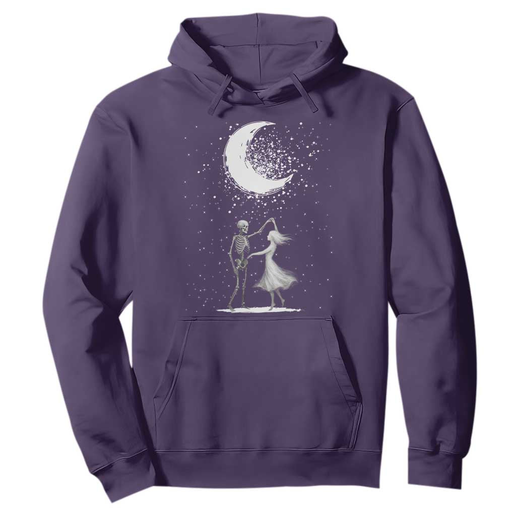 Skeleton Lover Dancing Under The Moon Dark Romantic Art Hoodie TS12 Purple Print Your Wear