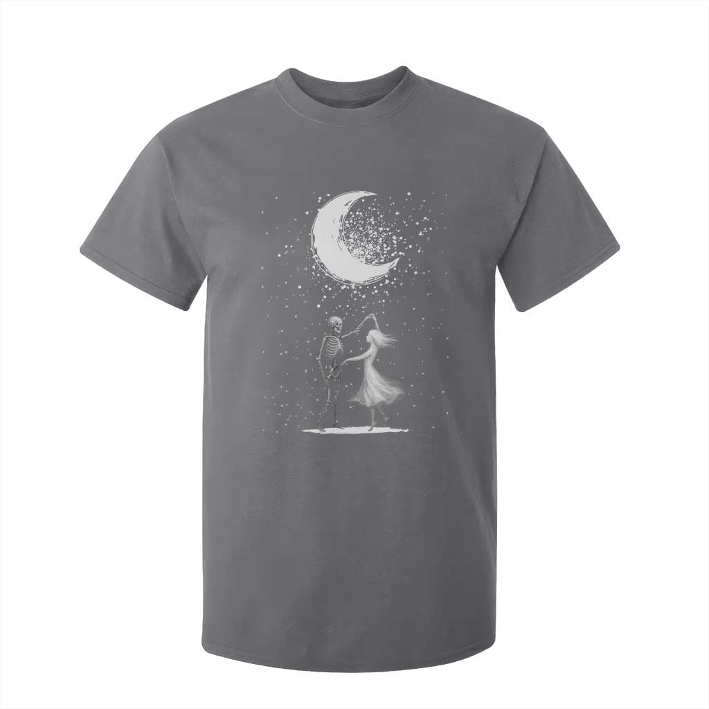 Skeleton Lover Dancing Under The Moon Dark Romantic Art T Shirt For Kid TS12 Charcoal Print Your Wear