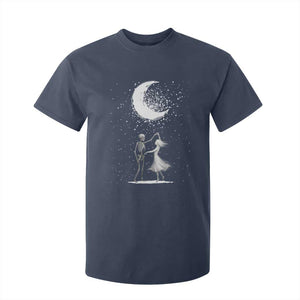 Skeleton Lover Dancing Under The Moon Dark Romantic Art T Shirt For Kid TS12 Navy Print Your Wear