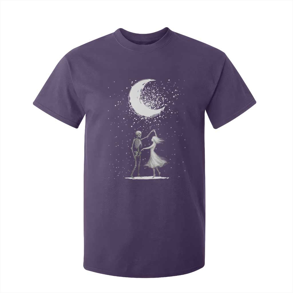 Skeleton Lover Dancing Under The Moon Dark Romantic Art T Shirt For Kid TS12 Purple Print Your Wear