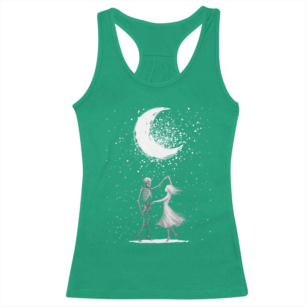 Skeleton Lover Dancing Under The Moon Dark Romantic Art Racerback Tank Top TS12 Irish Green Print Your Wear