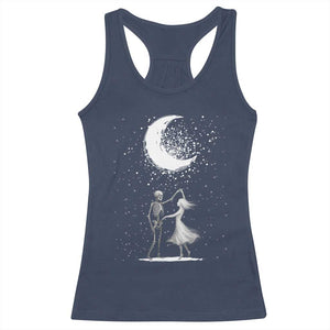 Skeleton Lover Dancing Under The Moon Dark Romantic Art Racerback Tank Top TS12 Navy Print Your Wear