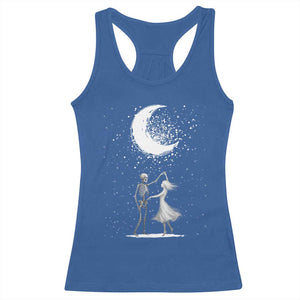 Skeleton Lover Dancing Under The Moon Dark Romantic Art Racerback Tank Top TS12 Royal Blue Print Your Wear
