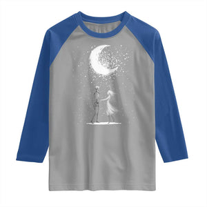 Skeleton Lover Dancing Under The Moon Dark Romantic Art Raglan Shirt TS12 Sport Gray Royal Print Your Wear