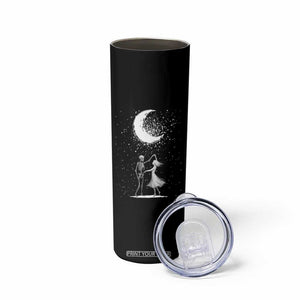Skeleton Lover Dancing Under The Moon Dark Romantic Art Skinny Tumbler TS12 Print Your Wear