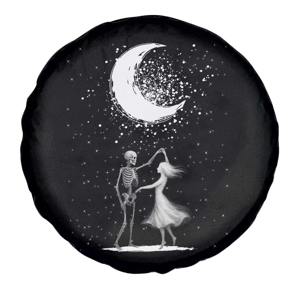 Skeleton Lover Dancing Under The Moon Dark Romantic Art Spare Tire Cover TS12 Print Your Wear