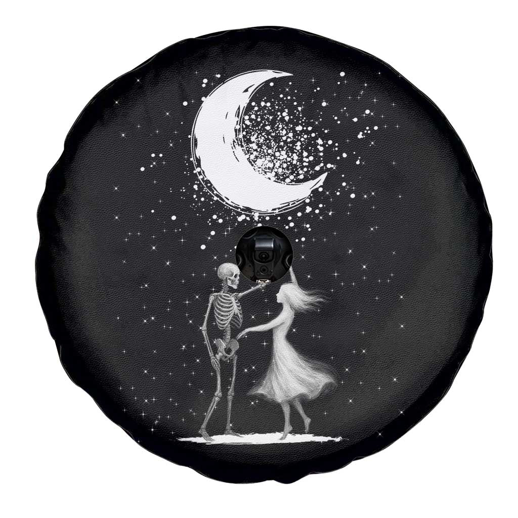Skeleton Lover Dancing Under The Moon Dark Romantic Art Spare Tire Cover TS12 Print Your Wear