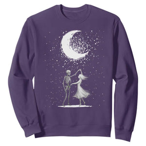 Skeleton Lover Dancing Under The Moon Dark Romantic Art Sweatshirt TS12 Purple Print Your Wear