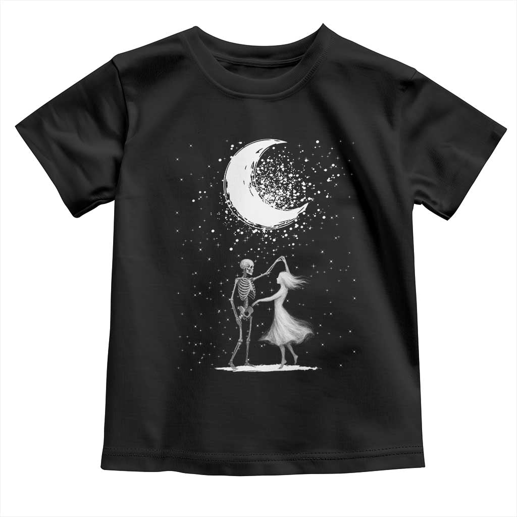 Skeleton Lover Dancing Under The Moon Dark Romantic Art Toddler T Shirt TS12 Black Print Your Wear