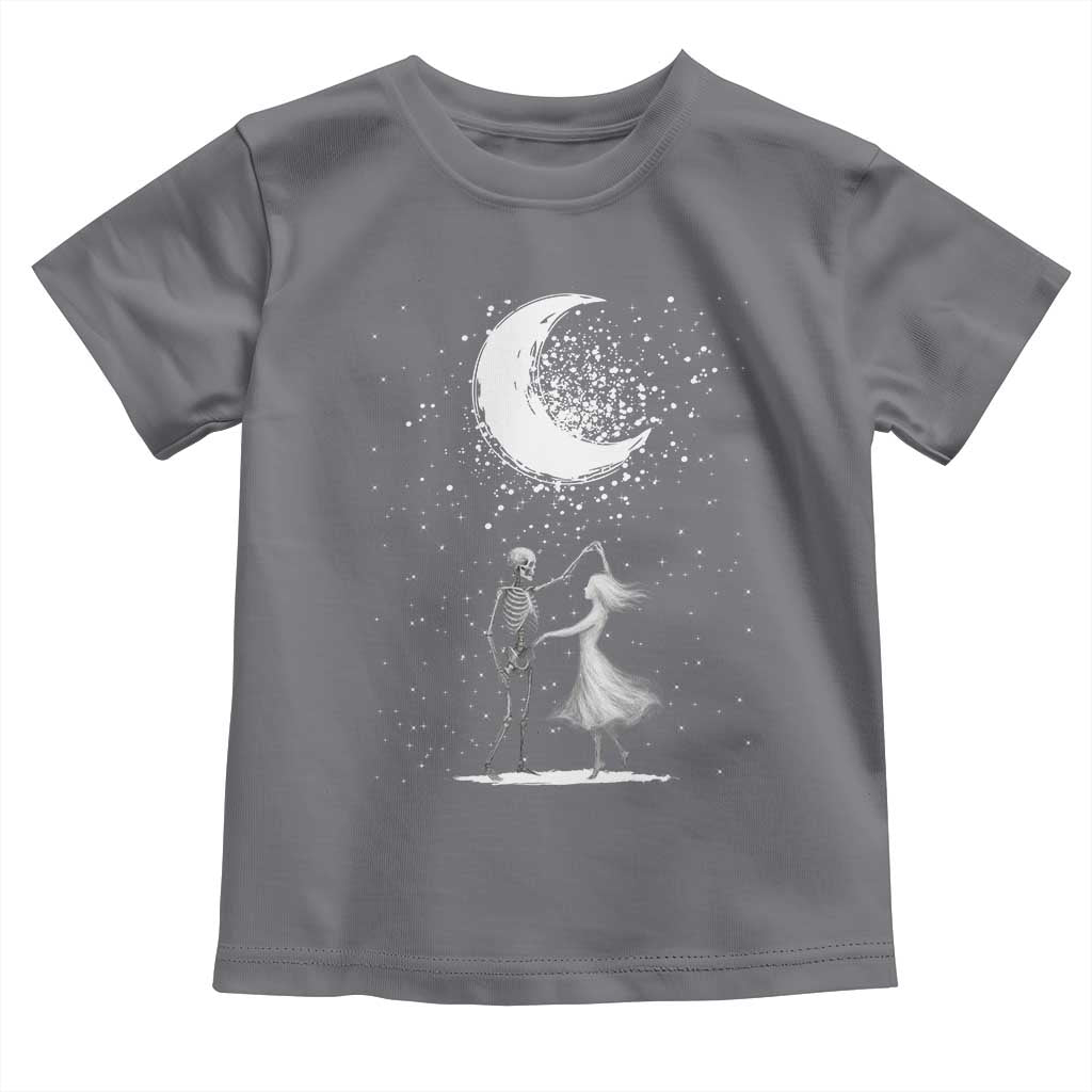 Skeleton Lover Dancing Under The Moon Dark Romantic Art Toddler T Shirt TS12 Charcoal Print Your Wear