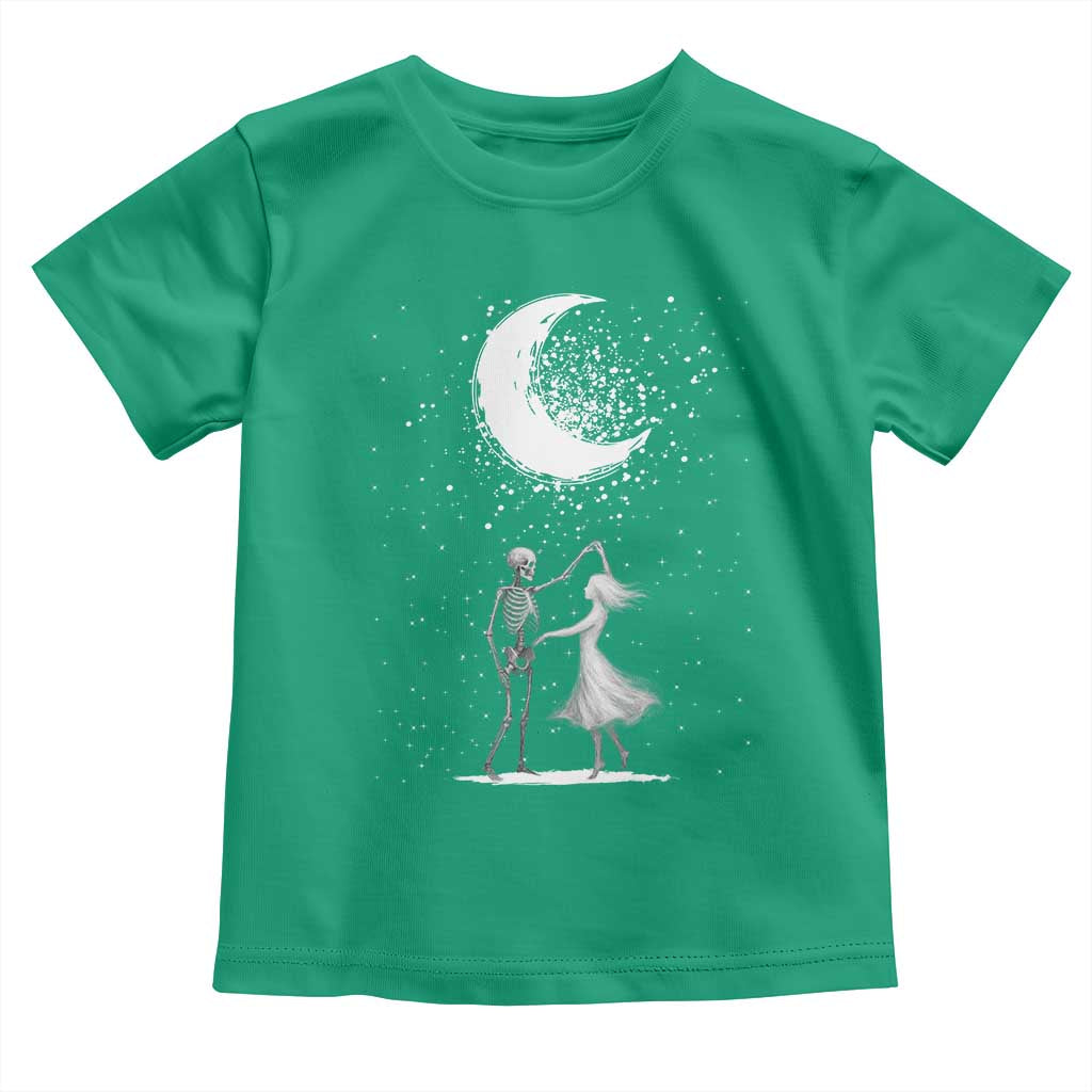 Skeleton Lover Dancing Under The Moon Dark Romantic Art Toddler T Shirt TS12 Irish Green Print Your Wear