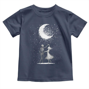 Skeleton Lover Dancing Under The Moon Dark Romantic Art Toddler T Shirt TS12 Navy Print Your Wear
