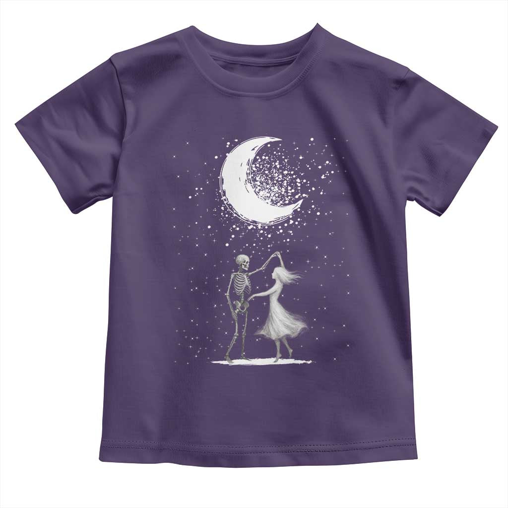 Skeleton Lover Dancing Under The Moon Dark Romantic Art Toddler T Shirt TS12 Purple Print Your Wear