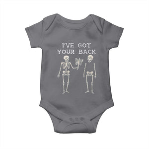 Funny Skeleton Baby Onesie I Have Got Your Back Bone Pun TS12 Charcoal Print Your Wear
