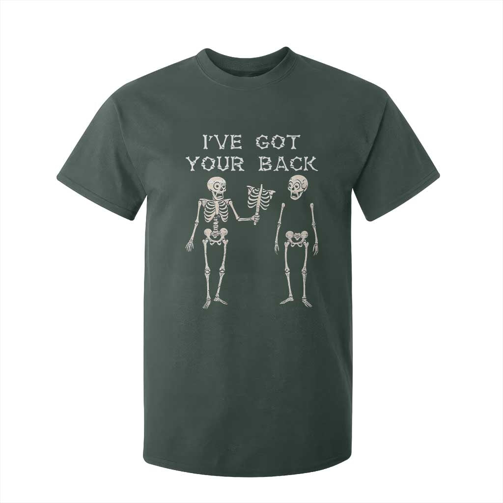 Funny Skeleton T Shirt For Kid I Have Got Your Back Bone Pun TS12 Dark Forest Green Print Your Wear