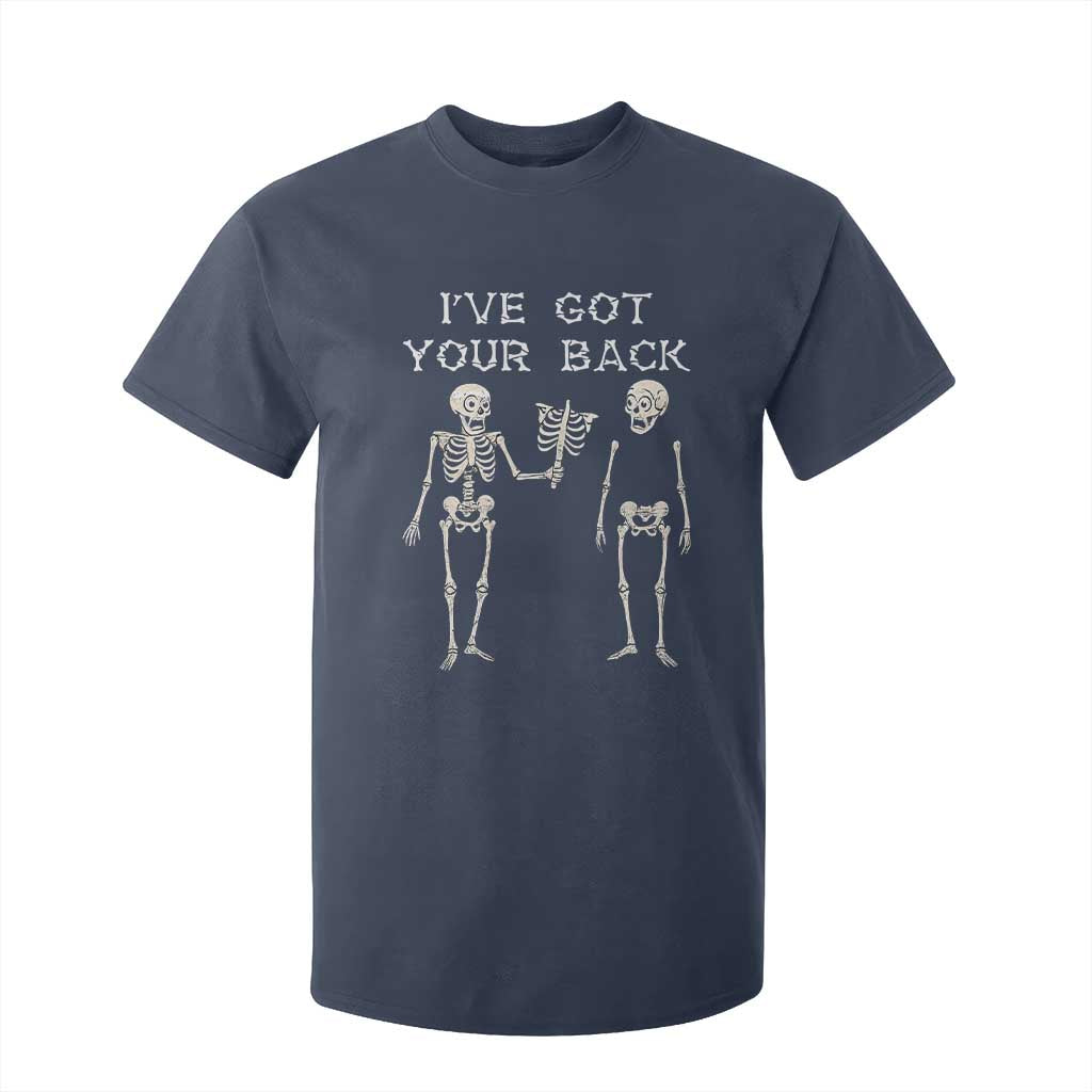 Funny Skeleton T Shirt For Kid I Have Got Your Back Bone Pun TS12 Navy Print Your Wear