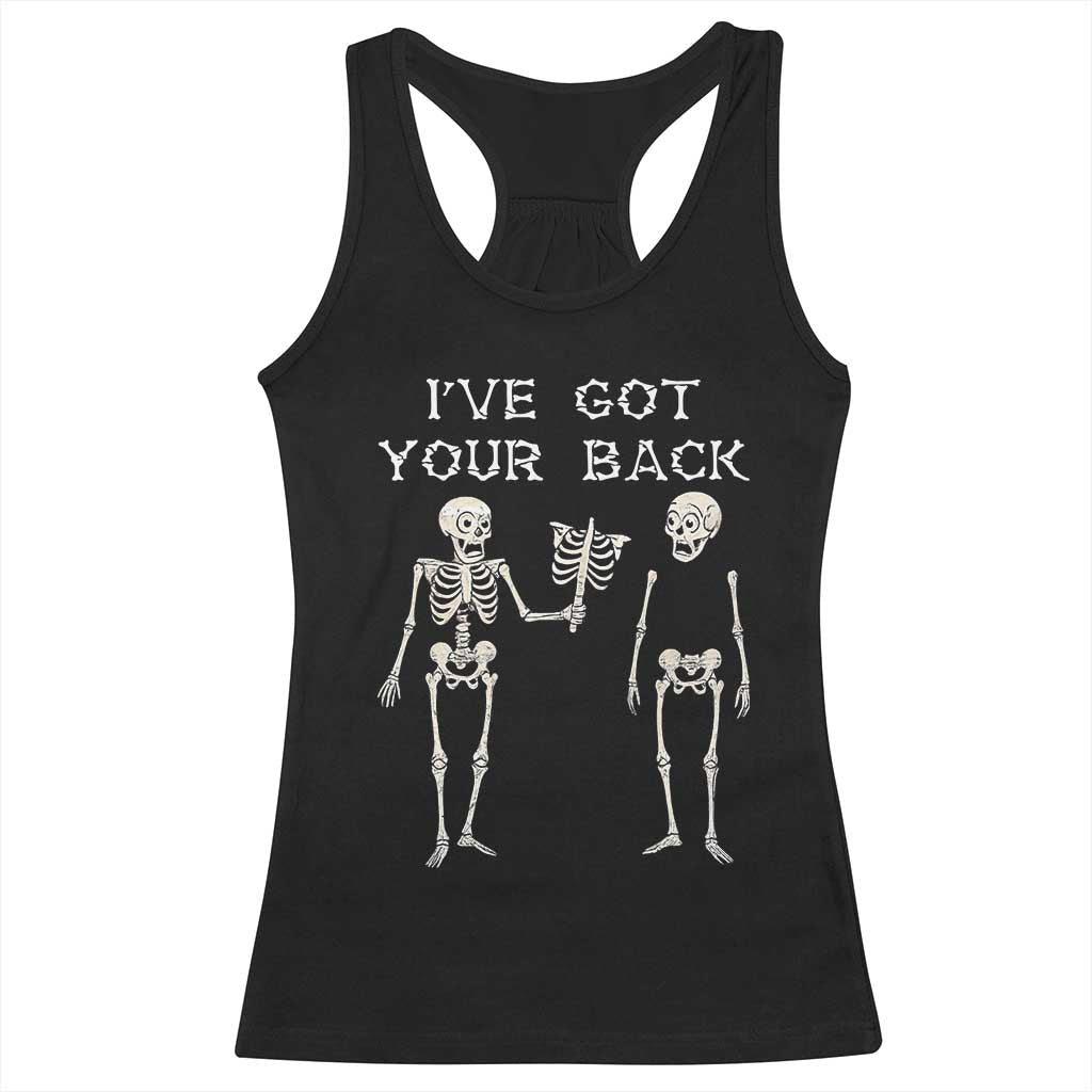 Funny Skeleton Racerback Tank Top I Have Got Your Back Bone Pun TS12 Black Print Your Wear