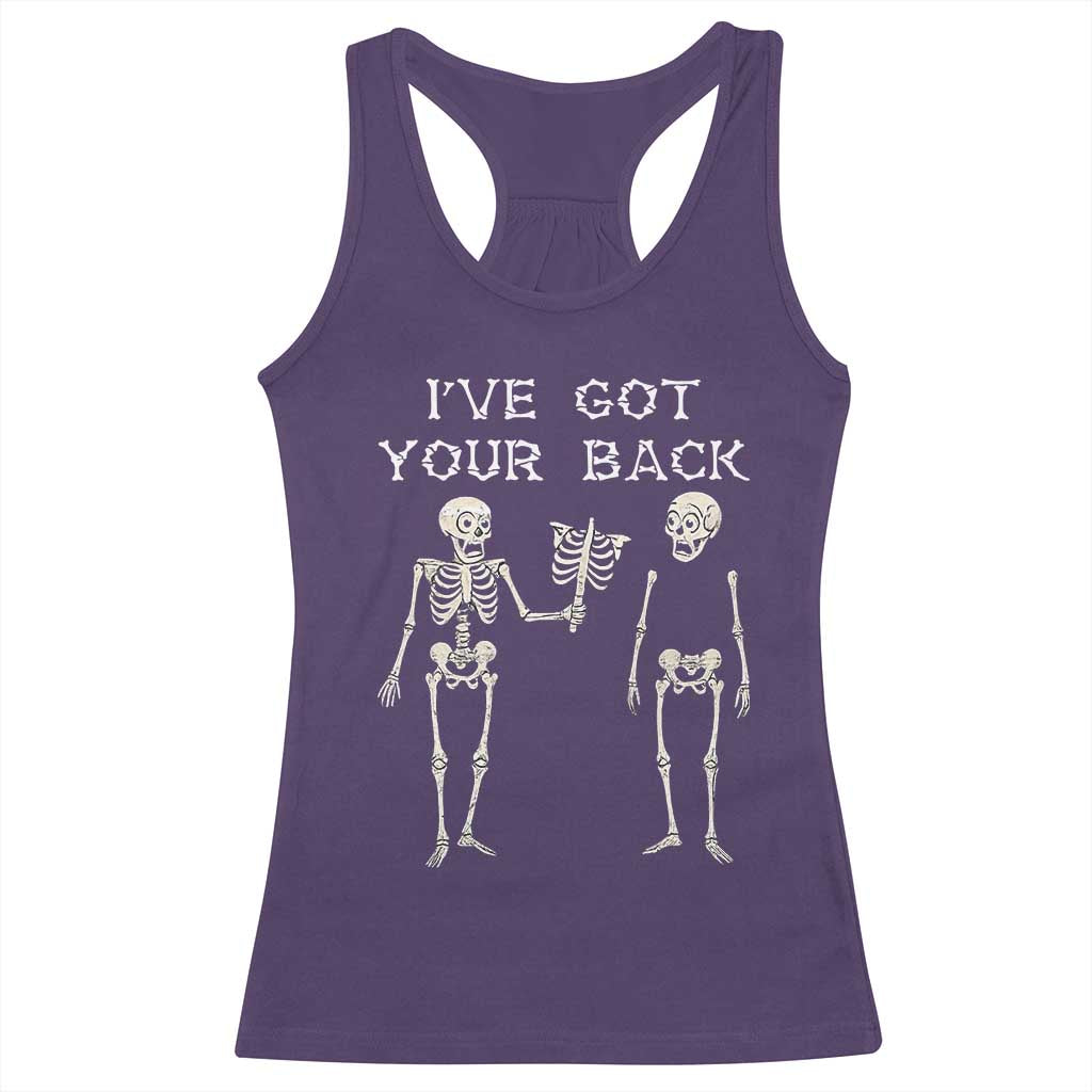 Funny Skeleton Racerback Tank Top I Have Got Your Back Bone Pun TS12 Purple Print Your Wear