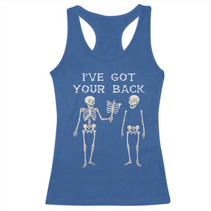 Funny Skeleton Racerback Tank Top I Have Got Your Back Bone Pun TS12 Royal Blue Print Your Wear