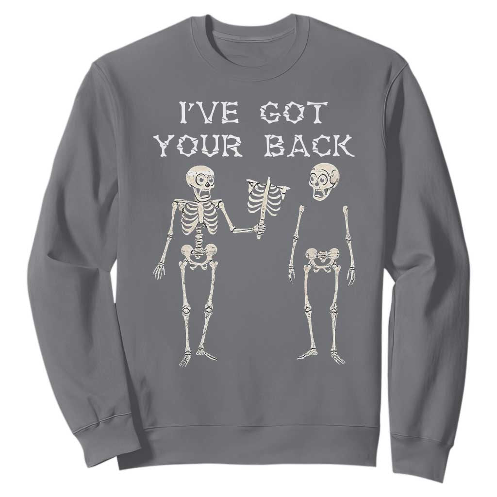 Funny Skeleton Sweatshirt I Have Got Your Back Bone Pun TS12 Charcoal Print Your Wear