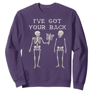 Funny Skeleton Sweatshirt I Have Got Your Back Bone Pun TS12 Purple Print Your Wear