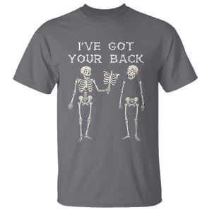 Funny Skeleton T Shirt I Have Got Your Back Bone Pun TS12 Charcoal Print Your Wear