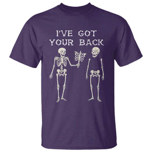 Funny Skeleton T Shirt I Have Got Your Back Bone Pun TS12 Purple Print Your Wear