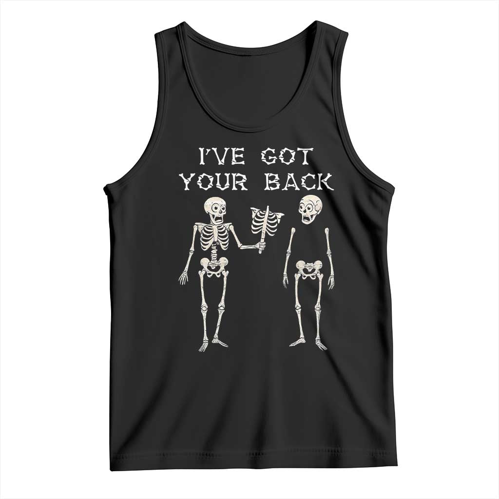 Funny Skeleton Tank Top I Have Got Your Back Bone Pun TS12 Black Print Your Wear