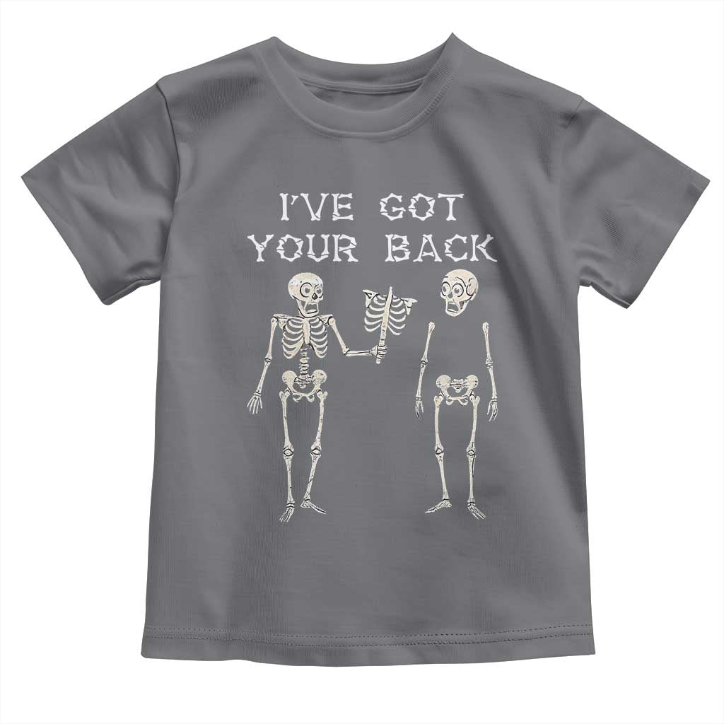 Funny Skeleton Toddler T Shirt I Have Got Your Back Bone Pun TS12 Charcoal Print Your Wear